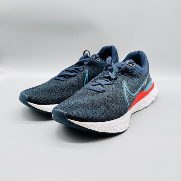 Nike Shoes Mens 12 Blue React Infinity Run Flyknit 3 Runners Running Sneakers - Picture 4 of 13